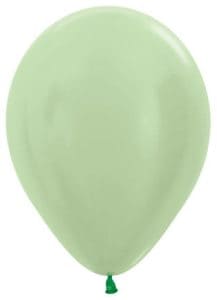 Mint green latex balloon for party decorations and celebrations.
