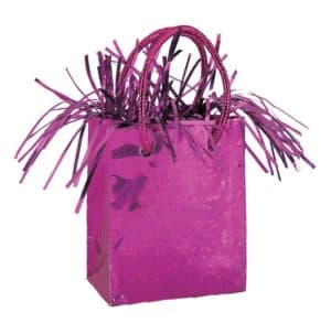 hot pink mini gift bag balloon weight
