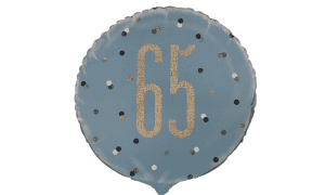 65 blue glitz round foil balloon