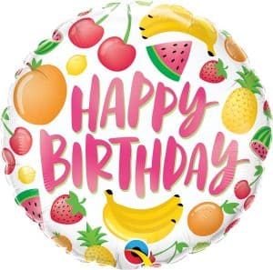 Happy Birthday Fruity  Foil Balloon