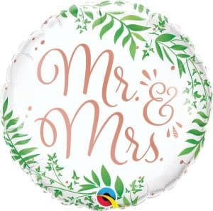 Mister and Misses Round Foil Balloon