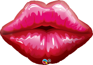 Giant Kissy Pair of Lips Foil Balloon