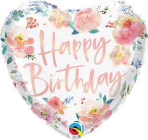 Heart Shaped Happy Birthday Balloon