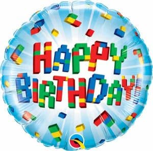 Building Blocks Lego Style Happy Birthday Balloon