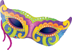 Jumbo Masquerade Mask Mardi Gras Foil Balloon