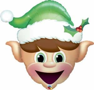 Jumbo Elf Head Christmas Balloon