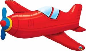 Red Vintage Plane Jumbo Balloon