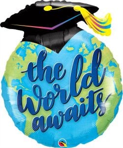 The World Awaits Graduation Balloon