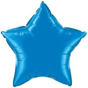 4" Mini Star Shaped Solid Color Sapphire Blue Foil Balloon