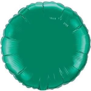 4" Mini Round Shaped Solid Color Emerald Green Foil Balloon