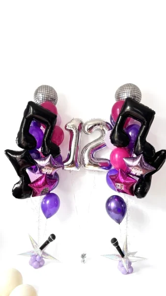 12-disco-ball-music-notes-birthday-helium-balloon-arrangement